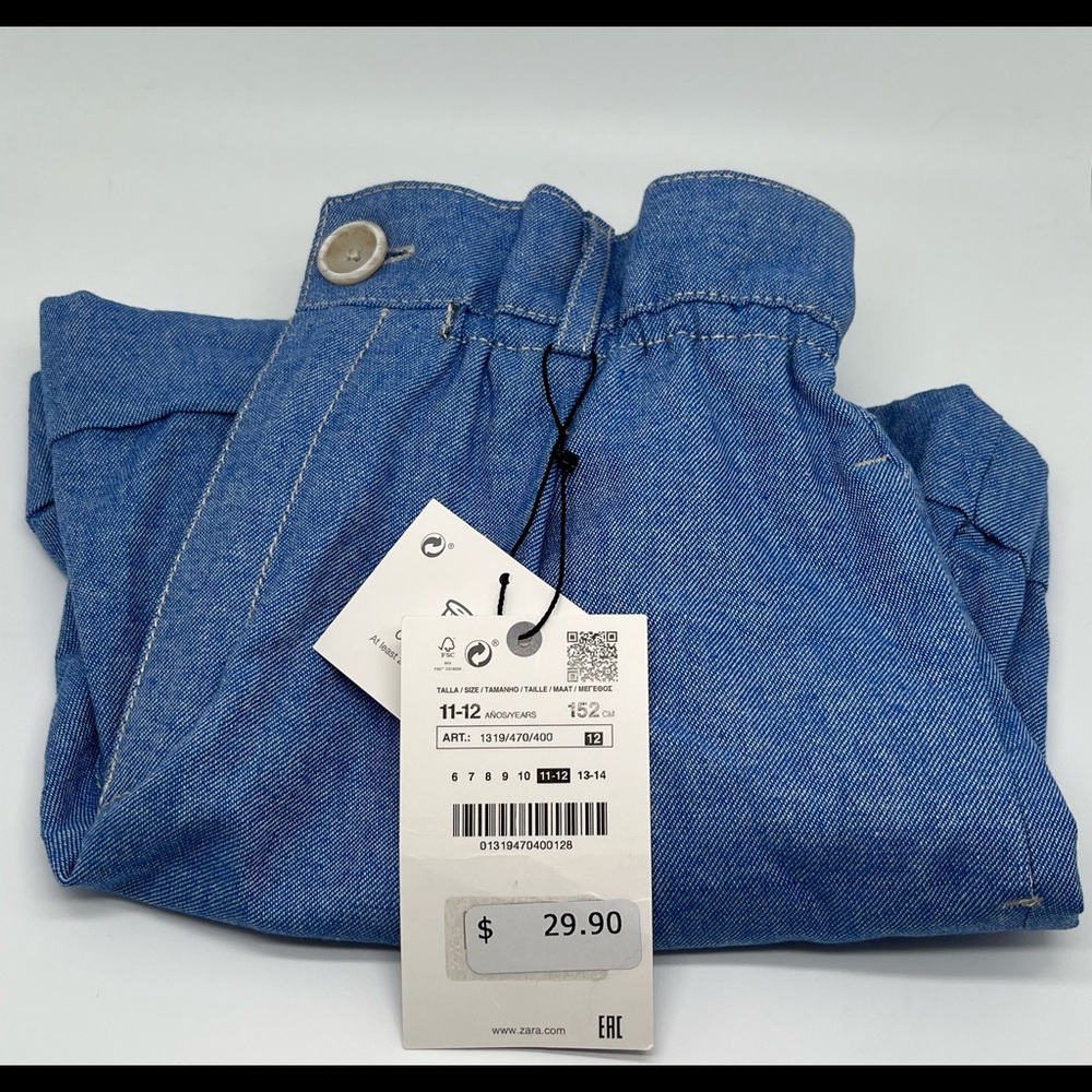 Zara Jean Shorts size 11-12 Brand New with tag HALF OFF MSRP